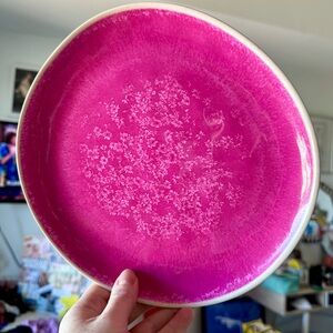 NWT Anthropologie set of two fuchsia outdoor plates